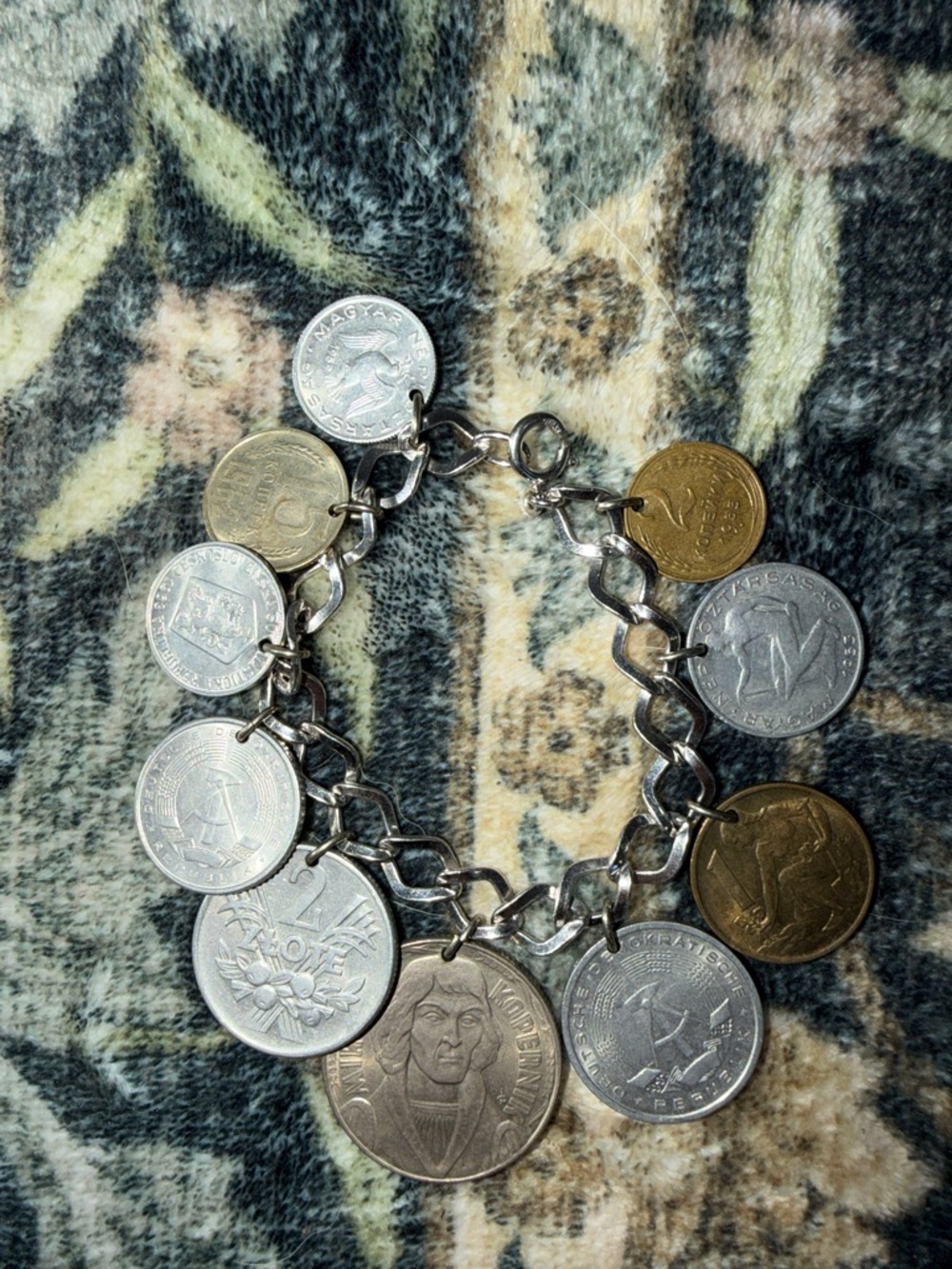 Coin Charm Bracelet - Mixed Metal